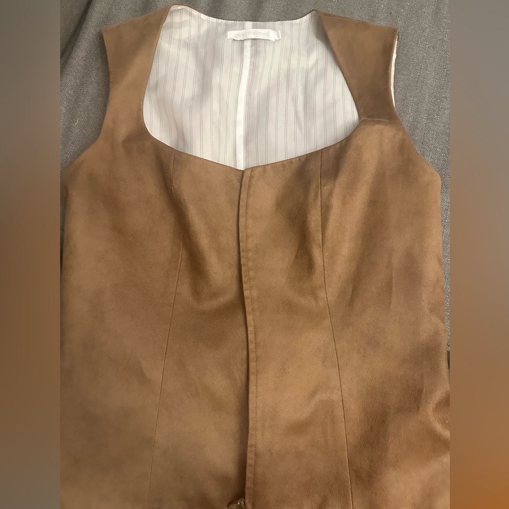 Anne Fontaine suede like vest , size m - Picture 2 of 8